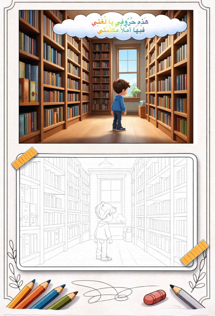 دفتر تلوين الحروف