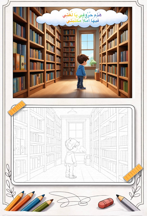 دفتر تلوين الحروف